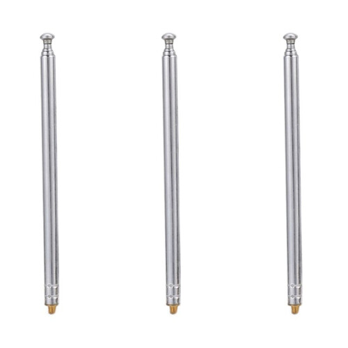 3X RC Model Car 5 Silver 5 Section 3 mm External Threaded Expansion Antenna
