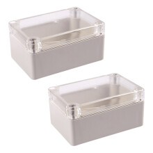 2X Clear Cover Plastic Electronic Project Junction Box 100 x 68 x 50mm