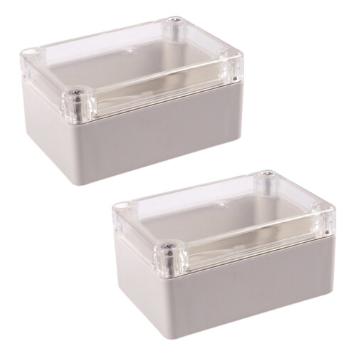 2X Couverture Transparente Plastic Electronic Project Boite de Jonction 100 x 68 x 50mm