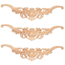 3X Vintage Plant Wood Carved Corner Applique Decorate Frame Cabinet Fireplace Door Furniture Decorative Wooden Figurines