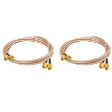 4Pcs RG316 Wire Jumper SMA Male to SMA Male WiFi Antenna Extension RF Coaxial Coax Cable Adapter Jumper(100cm)