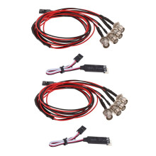 2X Jeu D'éclairage 4 LED 2 Blanc 2 Rouge Avec Panneau de Commande de Lampe 3CH pour 1/10 1/8 TRX4 HSP Axial