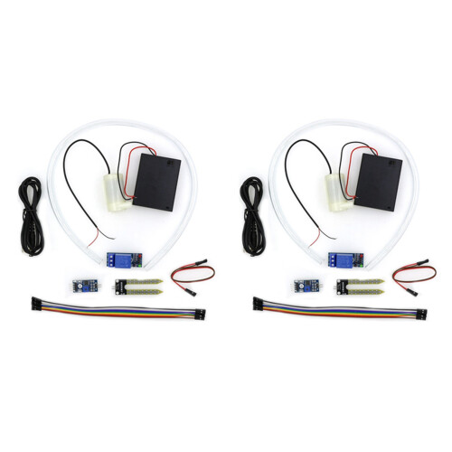 2X Soil Moisture Sensor Kit Automatic Watering System Manager with  Water Pump for  DIY Kit EK1915