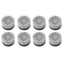 8 Pcs Anti-Vibration Pads Rubber Noise Reduction Vibration Anti-Walk Foot Mount (Gray)
