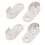 Oval Wardrobe Hanging Rail Rod End Bracket Support Silver Tone 2 Pair 2