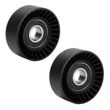 2X Fan Belt Tensioner Pulley V Ribbed Idler for E46 E39 E38 E36 E53 11281433571