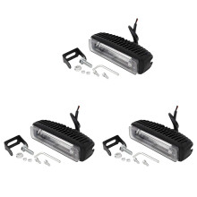 4 Inch 30W Red LED Forklift Truck Warning Lamp Safety Working Light Bar Warehouse Danger Area Light,10-80V (3Pcs)