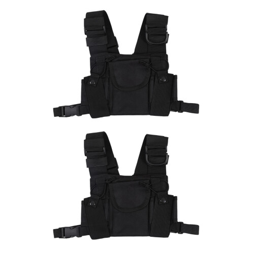 2X Funksprechanlage Brusttasche Strap Tasche Rucksack Ledertasche zwei W