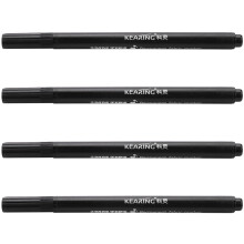 4 x Fabric Pens Permanent Colors for DIY Textile Clothes T-Shirt Shoes Black