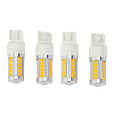 7443, T20 Led Bulbs Amber Yellow 900 Lumens Super Bright Turn Signals Light Brake Stop Parking Light (Pack Of 4)