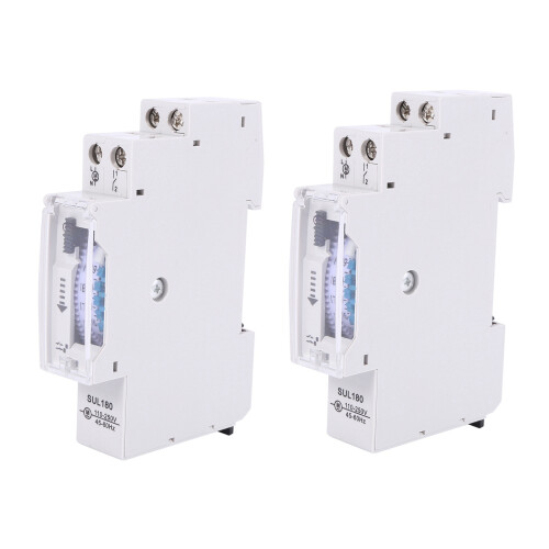 2X SUL180a 15 Minutes Mechanical Timer 24 Hours Programmable Din Rail Timer   Relay Analysis Instruments New