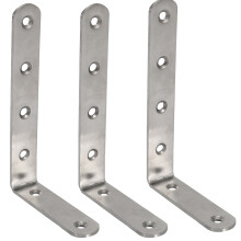 3X Estante de Acero Inoxidable de 125X75 mm En Forma de L Soporte Angular Soporte Angular
