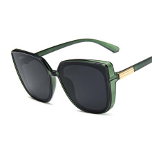 (Black Green Box) Lunettes de soleil polarisées UV400 forme chat