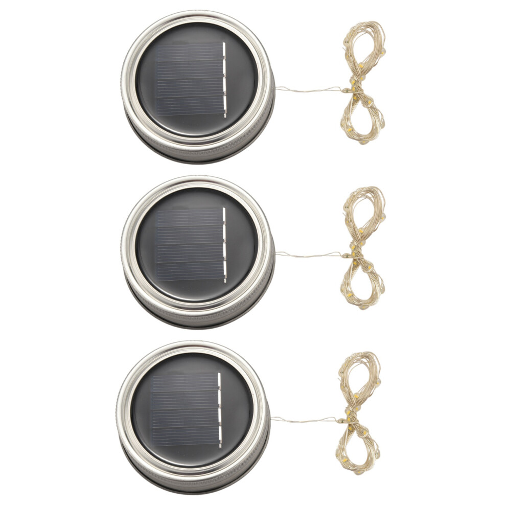 Solar Mason Jar Lid Lights, 18 Pack 20 Led String Fairy Star Firefly Jar Lids Lights,18 Hangers Included 4711329107887