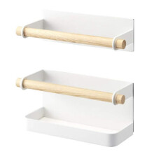 Wand-Regenschirmhalter, SchirmstäNder für Den Innenbereich, Metall und Holz, Japanisches Schirm-Aufbewahrungsregal für Zuhause - Weiß