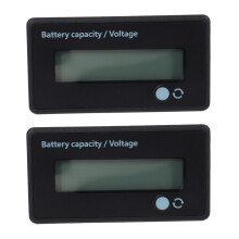 2X 12V Compteur de Batterie 24V 36V 48V, Indicateur de Tension de Capacité de Batterie, Moniteur de DéCharge de Batterie Au Plomb-Acide Et Au