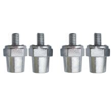 2 Pair Zinc Alloy Battery Side Terminal Charging Posts Fit 8mm Positive (+) or Negative (-) Battery Cable Terminals