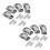 Cabinet Silver Tone Spring Loaded Toggle   Hasp 8 Pcs 1