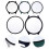 5Pcs Watch Protector 44Mm Black Pc Frame with Tempered Glass Shield 5