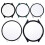 5Pcs Watch Protector 44Mm Black Pc Frame with Tempered Glass Shield 8