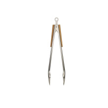 Wood Handle BBQ Tongs Nonstick Grip for Grilling, Salad, Bread and Kitchen Cooking Use