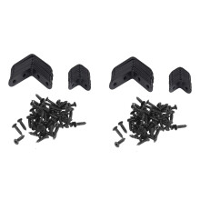 40 Pcs Black L Brackets 90 Degree Angle Joint Bracket Fastener for Wood Chair Bookshelf Board Window Furniture Cabinet