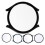 5Pcs Watch Protector 44Mm Black Pc Frame with Tempered Glass Shield 10