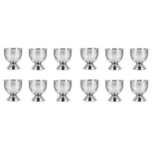 Egg Cup Tray Stainless Steel Soft Boiled Egg Cup Holder Can Be Made of Small Wine Glasses 12 Sets
