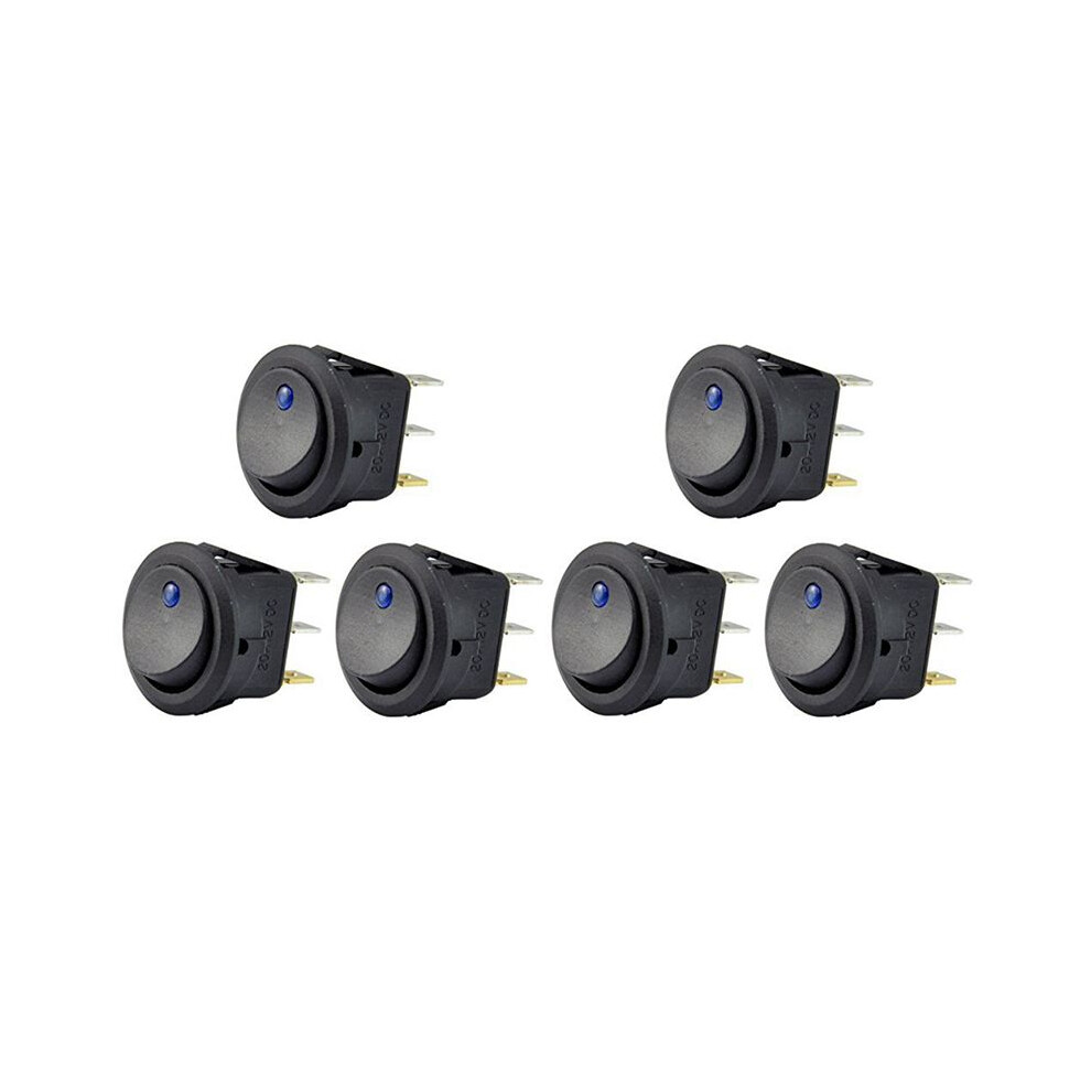 6Pc 12V 20A Rocker Toggle Led Spst -Off Control For Boats Cars Racing Cars Off-Road Vehicles Light 6031188578283