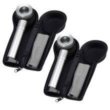 2X Hand 45X Falten Leinen Tester Metall Lupen Tuch Faden ZäHler Lupe Lupe mit Licht Kalibrierung