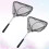 2 Unidades Mini Red Triangular Plegable Para Pescado 50 Cm Negro 10