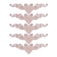 5X Wood Carved Corner Onlay Applique Frame Decor Furniture Unpainted Type:20 x 5cm