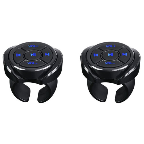 2X Wireless  Media Button Remote Controller Car Motorcycle Bike Steering Wheel Music  Remote