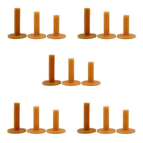 15 Piece  Tees Coffee Durable Tee Driving Range 60/ 70/ 80 mm