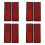 8X Rectangle Red Reflectors Universal for Motorcycles ATV Bikes Dirt Bikes 1