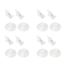 8 PCS 47mm Clear Plastic Wall Suction Cup Clip Clamp