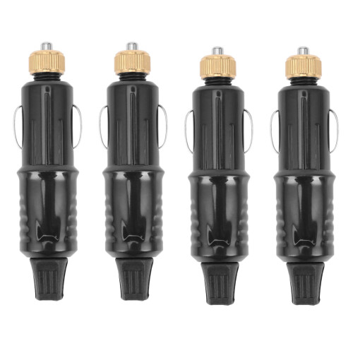 4X 12/24V Replacement Car Cigarette Lighter Socket Plug Adapter Charger + Fuse Set