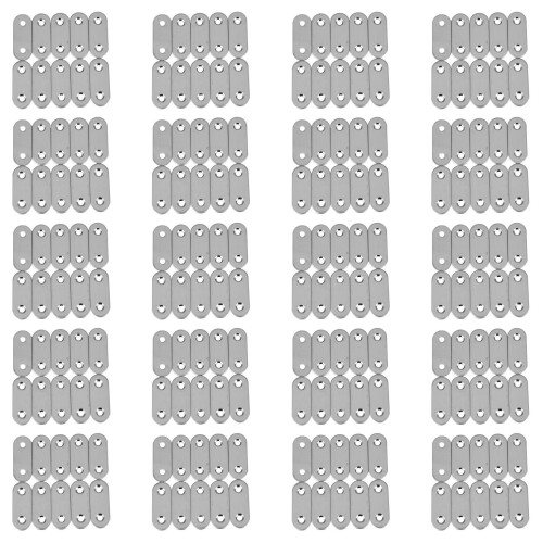Flat Mending Plates Repair Fixing Joining Brackets 40X15mm 200Pcs