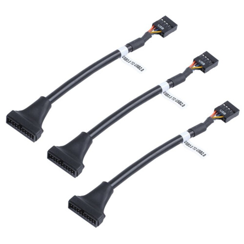 3Stck 15 cm USB 3.0 20 Pin Header Stecker Auf USB 2.0 9 Pin Buchse Adapter-Kabel