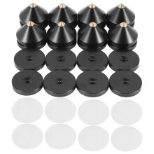 8Sets Speaker Stand Feet Foot Pad Aluminium Alloy Metal (NOT Natural Wood ) Spikes Cone Floor Foot Nail M23X20