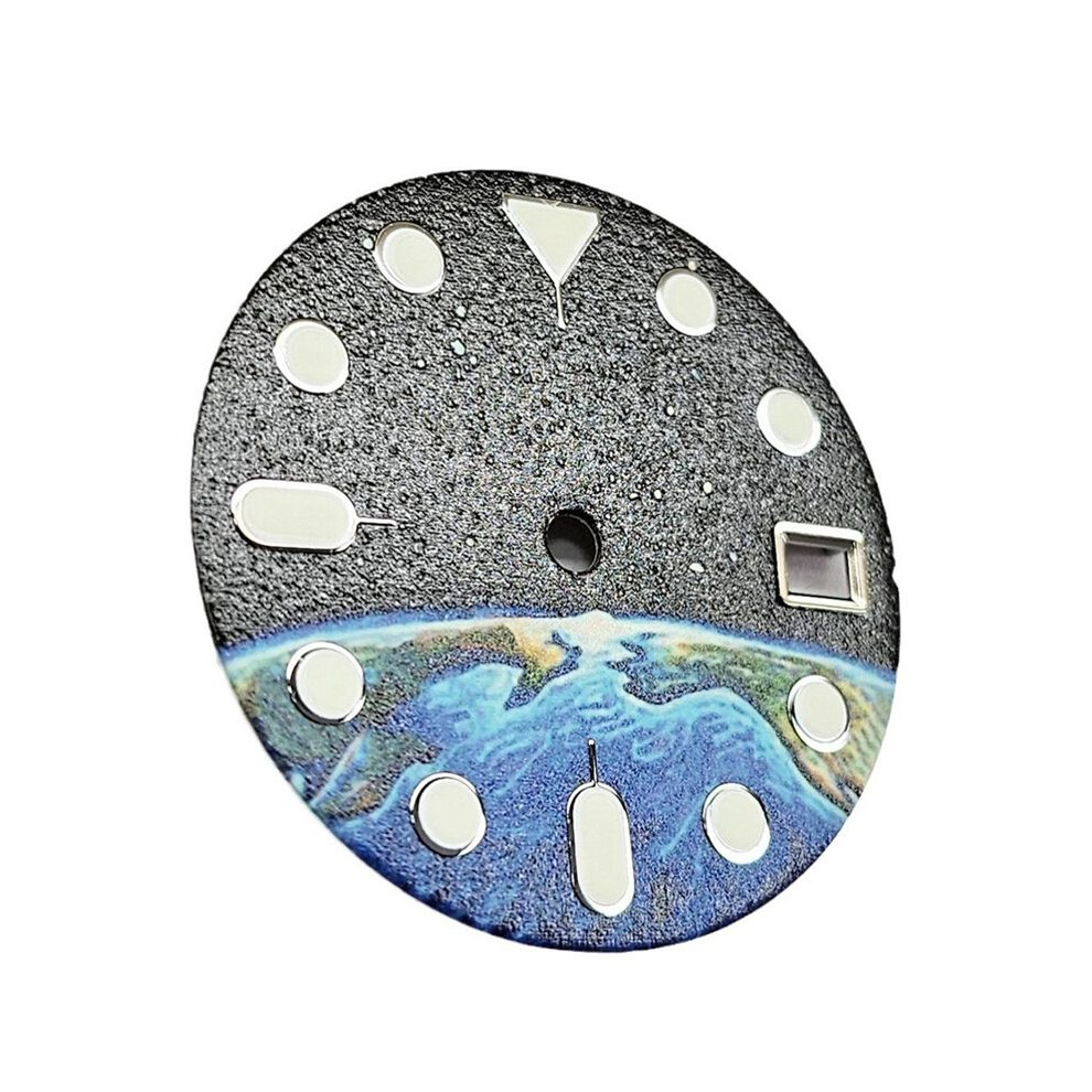 Luminous Earth Starry Pattern Watch 28.5Mm, For Nh35 Nh36 Nh70 Movement Watch Dial Green 6031834016459