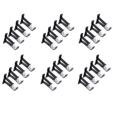 24 Pack Single Curtain Rod Brackets for Drapery Rod Aluminum Alloy Heavy Duty Curtain Rod Holders (Black)