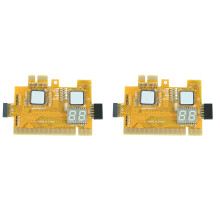 2X Detect Tool PCI-E LPC Multi Use Diagnostic Card Laptop Desktop Test Post LED Indicator PC Motherboard Debug Analyzer