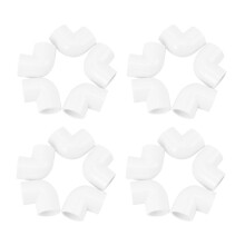 20 Pieces 20mm Dia 90 Angle Degree Elbow PVC Pipe Fittings Adapter Connector White