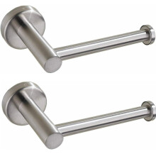 2X Toilet Tissue Paper Roll Holder Stainless Steel Wall Mount for Bathroom Kitchen