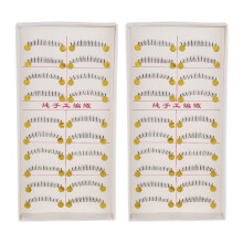 20 Pairs Makeup Natural Lower Bottom Black False Eyelashes Clear Band