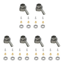 3X Metal Steering Cup Turn Cup Kit for WPL C14 C24 C34 C44 B14 B1 B16 B24 B36 MN D90 D91 MN99S RC Car Parts,Titanium