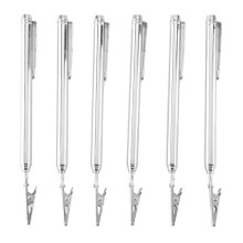 6Pcs Telescoping Alligator Clip Telescopic Alligator Clamp with Pen Clip Extendable Joint Clamp for Mechanics Automobile