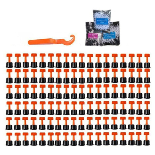 Tile Leveling System Kit with Tile Levelers Wrenches and Tile Spacers,T-Shaped Adjuster,Wall Tile Positioning Tool