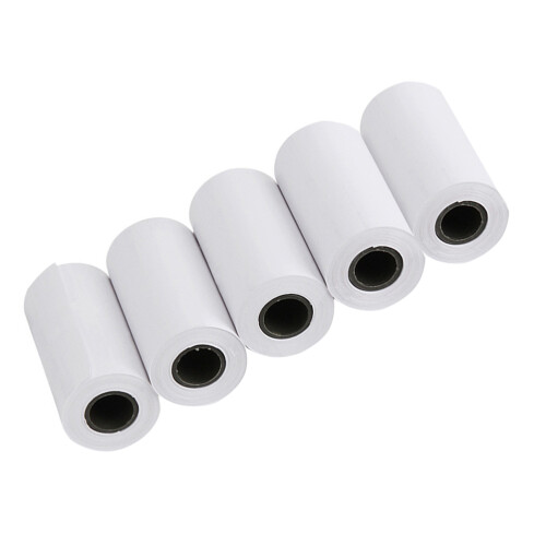 5 uds. pegatinas autoadhesivas en papel térmico multifunción blanco 2